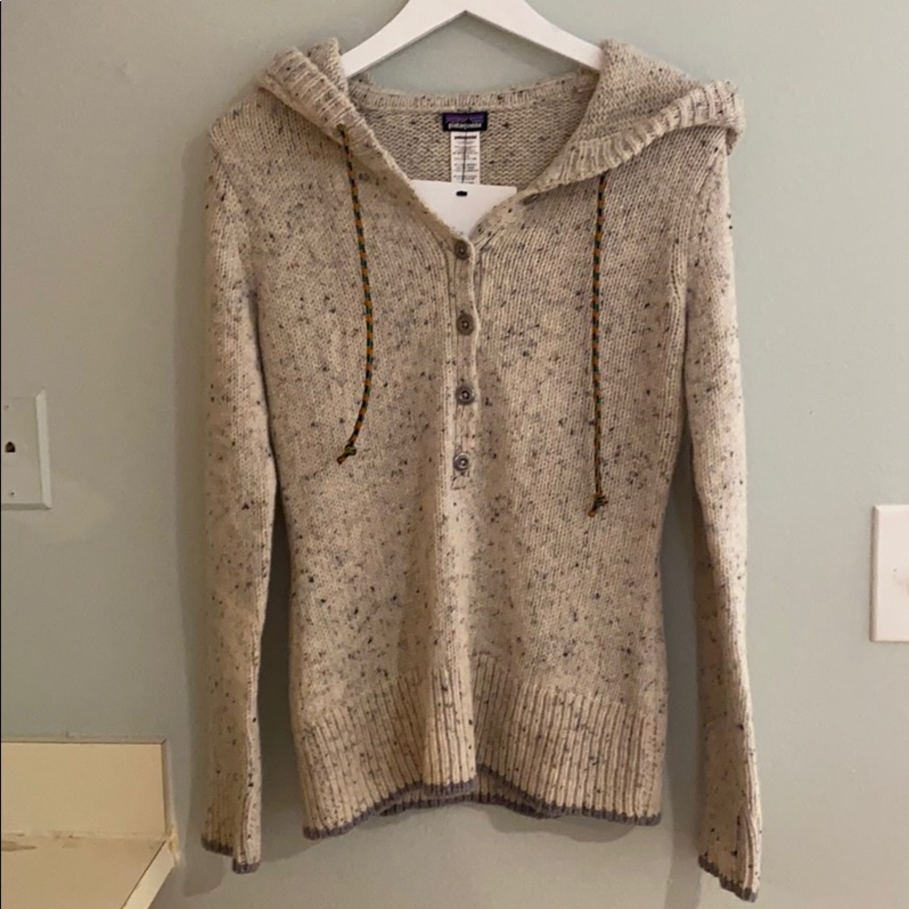 Patagonia Hooded Wool Sweater Size S